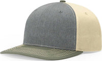 Richardson 312 Twill Back Trucker Caps Heather Grey Birch Loden Gray Green / OSFM