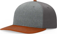 Richardson 312 Twill Back Trucker Caps Heather Grey Charcoal Dark Orange Gray Orange / OSFM