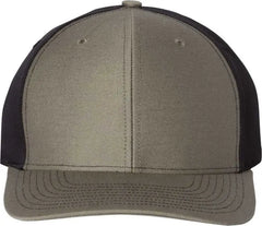 Richardson 312 Twill Back Trucker Caps - Loden Black - Dark Gray Black / OSFM