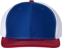 Richardson 312 Twill Back Trucker Caps - Royal White Red - Royal White / OSFM