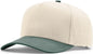 Richardson 323FPC Full Fabric Five Panel Champ Cap - Cream Dark Green - Forest / OSFM