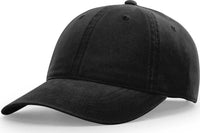 Richardson 326 Brushed Canvas Dad Caps - Black - Black / One Size Fits Most