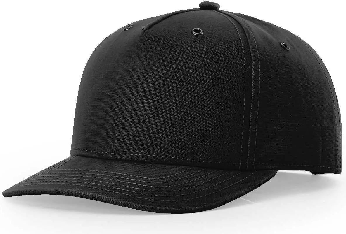 Richardson 336 Brunside Snapback Caps - Black - Black / ADJ