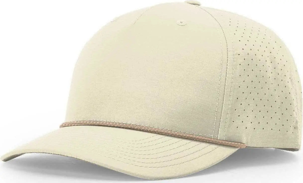 Richardson 355 Laser Perf Performance Rope Caps Oat Milk Elmwood White Ivory Sand / One Size Fits Most