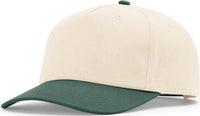 Richardson 356 5 Panel Relaxed Gramps Cap - Cream Dark Green - Forest / OSFM