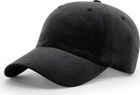 Richardson 380 Garment Dyed/Washed Chino Caps Black Black / One Size Fits Most