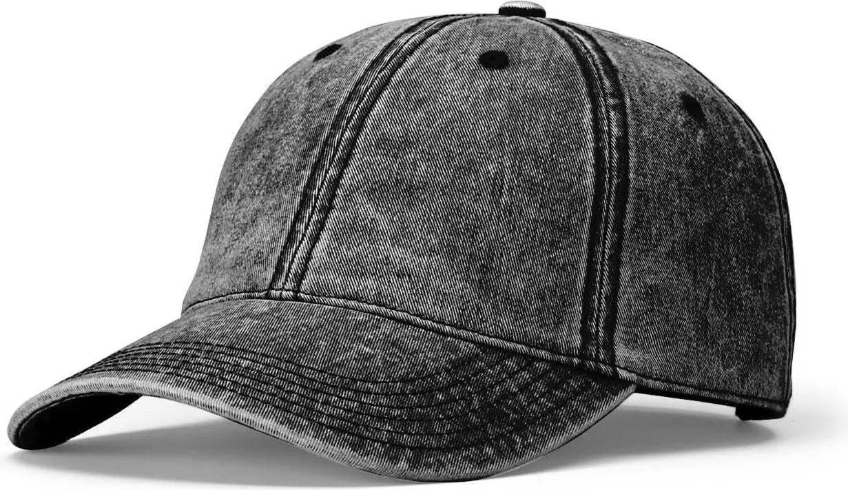 Richardson 382 Snow Washed Cap - Black Denim - Black Denim / OSFM