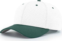 Richardson 414 Pro Mesh Adjustable Caps - White Dark Green - White Forest / SM