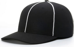 Richardson 420 Referee Surge Cap - Adjustable - Black White / OSFM
