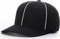 Richardson 485 Referee Pulse R-Flex Caps - Black White - Black White / SM-MD