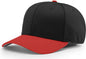 Richardson 495 Pro Mesh R-Flex Cap - Black Red - Black Red / LG-XL