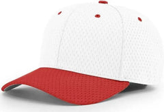 Richardson 495 Pro Mesh R Flex Caps White Red White Red / SM