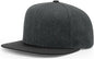 Richardson 510 Acrylic-Wool Blend Flatbill Snapback Cap - Heather Charcoal Black - Heather Dark Gray Black / OSFM