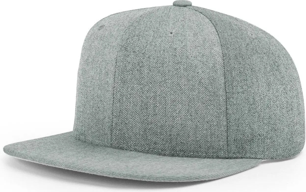 Richardson 510 Acrylic-Wool Blend Flatbill Snapback Cap - Heather Gray - Gray / OSFM