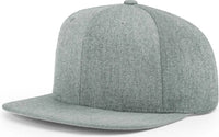 Richardson 510 Acrylic-Wool Blend Flatbill Snapback Cap - Heather Gray - Gray / OSFM