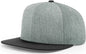 Richardson 510 Acrylic-Wool Blend Flatbill Snapback Cap - Heather Gray Black - Gray Black / OSFM