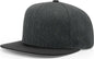Richardson 510 Wool Flatbill Snapback Caps - Combo Heather Charcoal Black - Multi-Colored / OSFM
