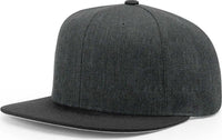 Richardson 510 Wool Flatbill Snapback Caps - Combo Heather Charcoal Black - Multi-Colored / OSFM