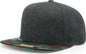 Richardson 510 Wool Flatbill Snapback Caps Combo Heather Charcoal Green Camo Multi Colored / OSFM