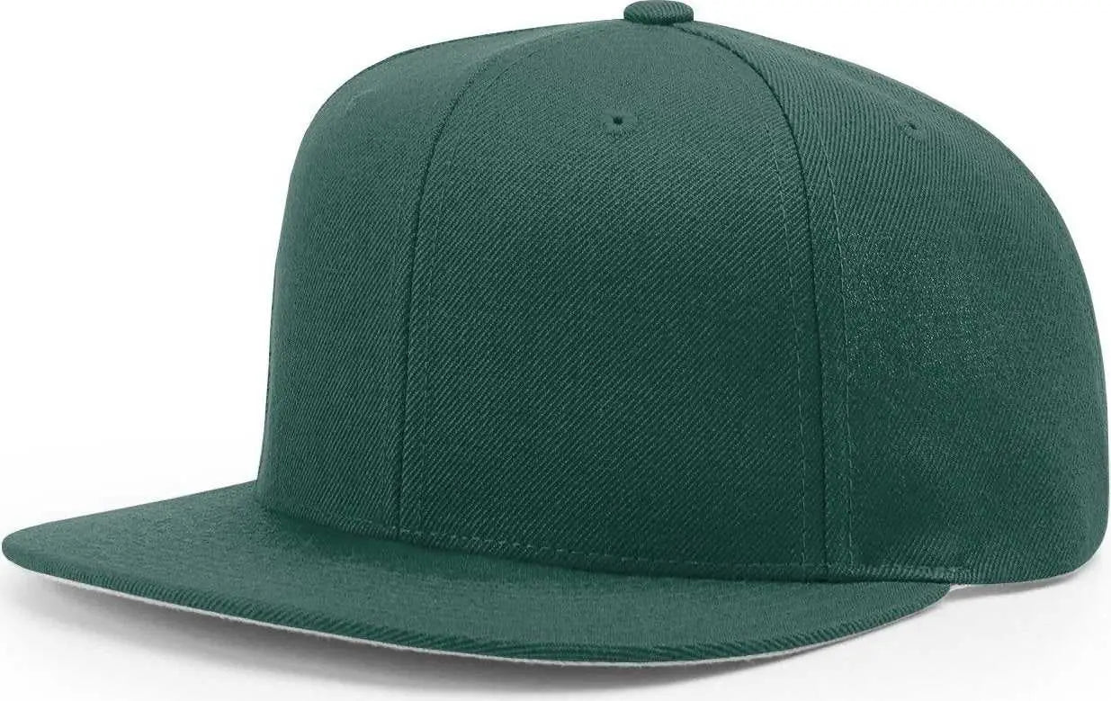 Richardson 510 Wool Flatbill Snapback Caps - Dark Green - Forest / OSFM