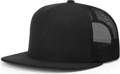 Richardson 511 Acrylic-Wool Blend Flatbill Trucker Cap - Charcoal White - Dark Gray White / OSFM