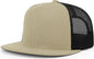Richardson 511 Acrylic-Wool Blend Flatbill Trucker Cap - Khaki Black - Khaki Black / OSFM