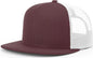 Richardson 511 Acrylic-Wool Blend Flatbill Trucker Cap - Maroon White - Maroon White / OSFM