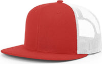 Richardson 511 Acrylic-Wool Blend Flatbill Trucker Cap - Red White - Red White / OSFM