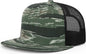 Richardson 511 Acrylic-Wool Blend Flatbill Trucker Cap - Tiger Camo Black - Tiger Camo Black / OSFM