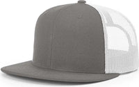 Richardson 511 Wool Blend Flat Bill Trucker Caps - Charcoal White - Dark Gray White / OSFM