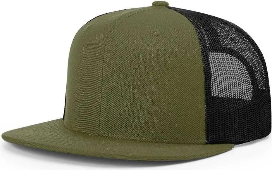 Richardson 511 Wool Blend Flat Bill Trucker Caps - Loden Black - Dark Gray Black / OSFM