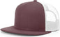 Richardson 511 Wool Blend Flat Bill Trucker Caps Maroon White Maroon White / OSFM