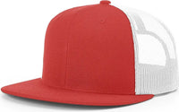 Richardson 511 Wool Blend Flat Bill Trucker Caps - Red Whte - Red Whte / OSFM