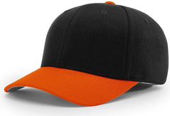 Richardson 585 Acrylic-Wool Blend R-Flex Cap - Black Orange - Black Orange / LG-XL