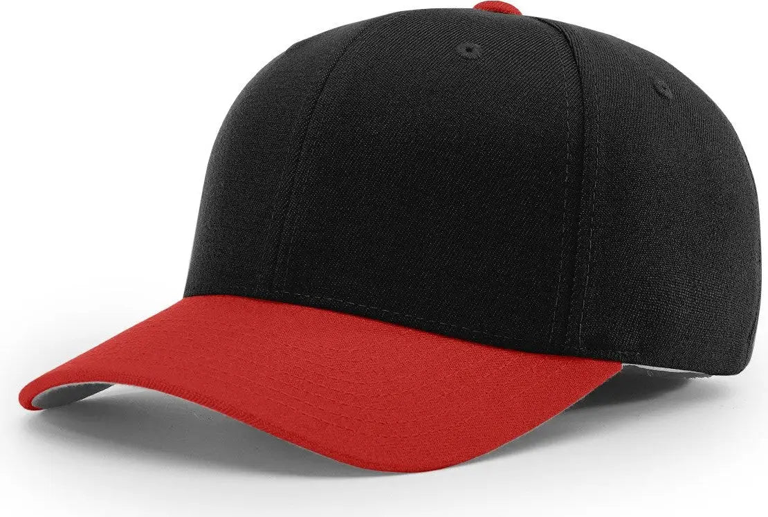 Richardson 585 Acrylic-Wool Blend R-Flex Cap - Black Red - Black Red / LG-XL