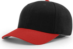 Richardson 585 Acrylic-Wool Blend R-Flex Cap - Black Red - Black Red / LG-XL