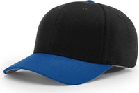 Richardson 585 Acrylic-Wool Blend R-Flex Cap - Black Royal - Black Royal / LG-XL