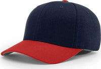 Richardson 585 Wool Blend R Flex Caps Navy Red Navy Red / SM
