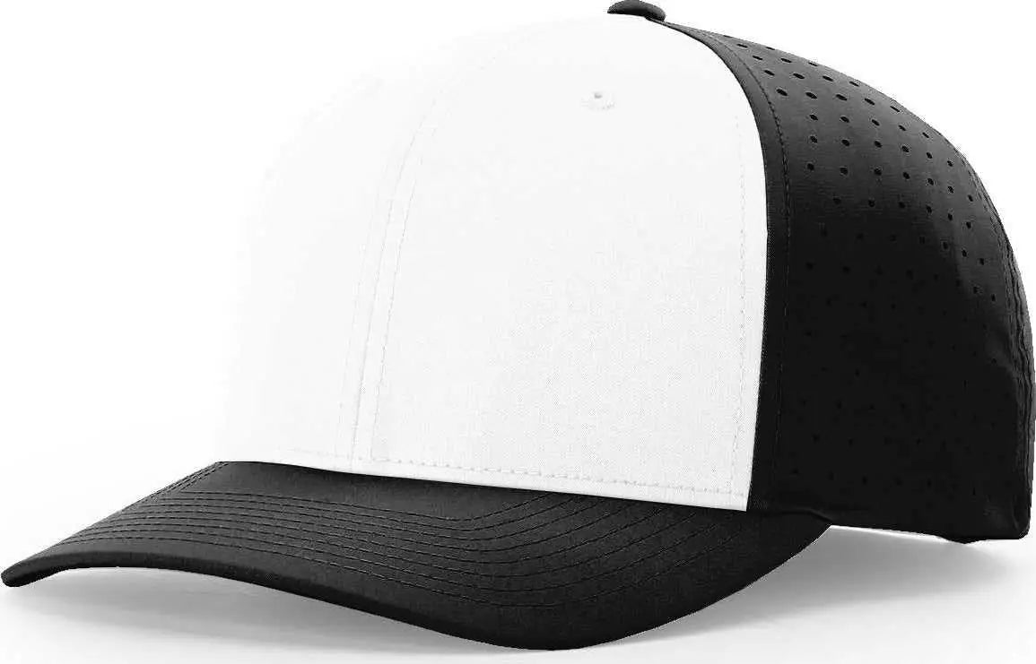 Richardson 632 Laser Perf R-Flex Adjustable Caps - White Black - White Black / SM