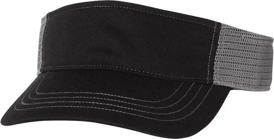 Richardson 712 Trucker Visors - Black Charcoal - Black Dark Gray / OSFM
