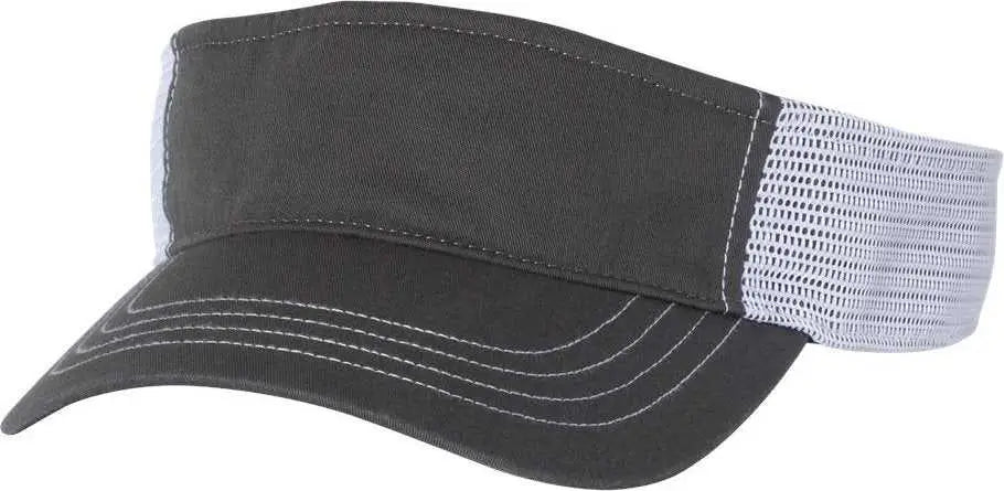 Richardson 712 Trucker Visors - Charcoal White - Dark Gray White / OSFM