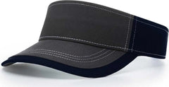 Richardson 775 Twill with Contrast Stitching Visors - Navy - Navy / OSFM