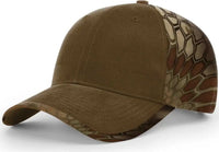 Richardson 844 Duck Cloth Front W/ Camo Back Caps - Buck Kryptek Highlander - Brown Kryptek / OSFM