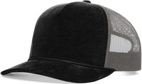 Richardson 930 Troutdale Corduroy Trucker Caps Black Charcoal Black Dark Gray / OSFM