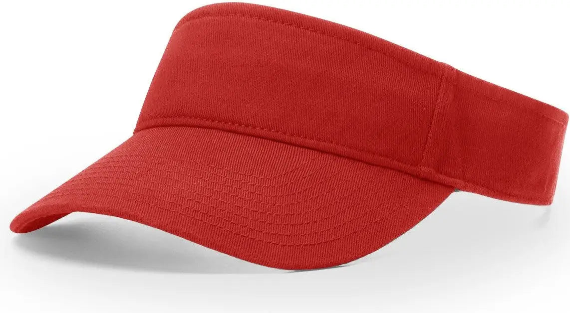 Richardson R45 Garment Washed Visor - Red - Red / OSFM