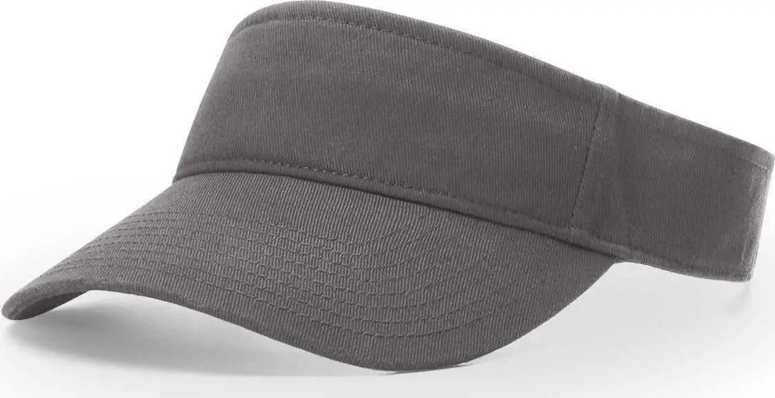 Richardson R45 Garment Washed Visors - Charcoal - Dark Gray / OSFM