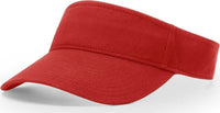 Richardson R45 Garment Washed Visors - Red - Red / OSFM