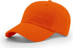 Richardson R55 R65 Garment Washed Twill Cap - Orange - Orange / OSFM