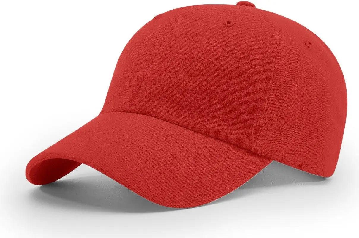 Richardson R55 R65 Garment Washed Twill Cap - Red - Red / OSFM