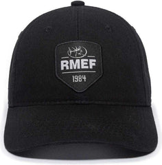 OC Sports RMEF11P Solid Back Adjustable Cap -Black | HIT a Double